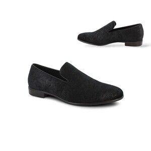 Embossed Slipon Damask Loafer Calypso Loafer Shoes Youth Size 12M Black #466157